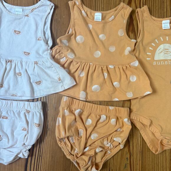 PL Baby yellow ivory sunshine bodysuit bloomer baby girl sets SIZE 24M - Picture 3 of 6